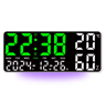 Large Digital Wall Clock 7Color Mood Light Dual Alarms  Countdown Timer 3
