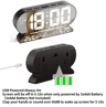 USB Digital Alarm Clock  Dual Alarms Temperature Date  Night Mode 8