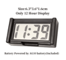 Mini Portable LCD Desk Clock  Battery Powered Date  12H Time Display 2
