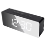 White LED Mirror Alarm Clock  USB Desk Clock With Snooze  Night Light 2