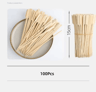 100200PCS Bamboo Fruit Sticks  Disposable Appetizer  Dessert Picks 6
