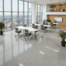 WaterBased Epoxy Floor Paint With Colored Sand Marble Effect 3