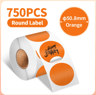 Waterproof Round Thermal Label Stickers  White Adhesive Label Paper For PM241 PM246S  D520 14