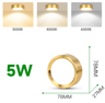 Gold LED Surface Mount Downlight  UltraThin 10W15W25W Ceiling Spotlight 4