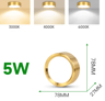 110V Gold LED Ceiling Downlight  UltraThin 10W15W25W Surface Mount Spotlight 4