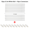 05M To 1M LED Track Rail Kit  Straight  LShaped Connectors For Ceiling Spotlights 2