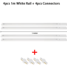 05M1M LED Track Rail Kit  Straight Connectors For Ceiling Spotlight Lighting 6