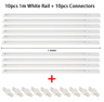 05M1M LED Track Rail Kit  Straight Connectors For Ceiling Spotlight Lighting 9