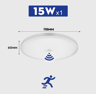 LED Radar Motion Sensor Ceiling Light Automatic Lighting For Hallways  Garages 8