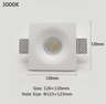 7W10W Recessed LED Ceiling Downlight  Round  Square Gypsum Spotlight 3