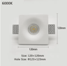 7W10W Recessed LED Ceiling Downlight  Round  Square Gypsum Spotlight 1
