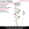 Modern Nordic LED Crystal Chandelier  Luxury Ceiling Light For Home 6