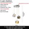 Modern Nordic LED Crystal Chandelier  Luxury Ceiling Light For Home 12