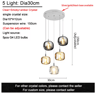 Modern Nordic LED Crystal Chandelier  Luxury Ceiling Light For Home 9