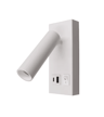Modern Bedside Reading Wall Lamp  Adjustable Spotlight With USB And TypeC Charging Ports 1