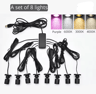 10Pack 5V USB Mini LED Spotlights  1W Adjustable UnderCabinet Display Lights 15