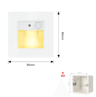 LED Motion Sensor Night Light  2W3W Recessed Stair Step Wall Lamp 5