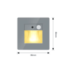 LED Motion Sensor Night Light  2W3W Recessed Stair Step Wall Lamp 8
