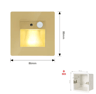 LED Motion Sensor Night Light  2W3W Recessed Stair Step Wall Lamp 1
