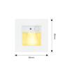 LED Motion Sensor Night Light  2W3W Recessed Stair Step Wall Lamp 7