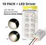 10PCS Mini LED Spotlights  1W DC12V IP65 Waterproof Cabinet Lights 2