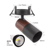 Nordic Wood Grain GU10 Ceiling Spotlight  Surface Mounted LED Light Fixture 3