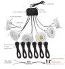 6PCS 3W COB LED Recessed Downlights  Dimmable Mini Spotlights With Remote 2