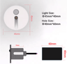 IP65 LED Motion Sensor Stair Light  45mm Round Recessed Wall Lamp 10