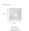 LED Motion Sensor Stair Light  Recessed White Wall Lamp In Round Or Square Design 9