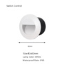 LED Motion Sensor Stair Light  Recessed White Wall Lamp In Round Or Square Design 3