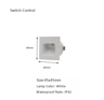 LED Motion Sensor Stair Light  Recessed White Wall Lamp In Round Or Square Design 6