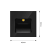 1W Mini LED Recessed Stair Light  Aluminum Wall Step Lamp In Black Or White 1
