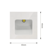 1W Mini LED Recessed Stair Light  Aluminum Wall Step Lamp In Black Or White 2