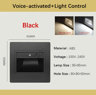 LED Motion Sensor Stair Light  Recessed VoiceActivated Wall Lamp 4