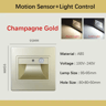 LED Motion Sensor Stair Light  Recessed VoiceActivated Wall Lamp 6