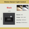 LED Motion Sensor Stair Light  Recessed VoiceActivated Wall Lamp 9