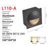Waterproof Recessed Outdoor Wall Light  Square LED Sconce 12V220V 7