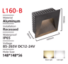 Waterproof Recessed Outdoor Wall Light  Square LED Sconce 12V220V 4