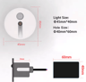 IP65 LED Motion Sensor Stair Light 45mm Round Recessed Wall Lamp 10