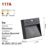 IP65 LED Motion Sensor Stair Light  Waterproof Outdoor Wall Sconce 5
