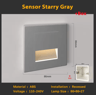 LED Radar Motion Sensor Stair Light  Recessed Indoor Wall Night Lamp 11