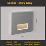 LED Radar Motion Sensor Stair Light  Recessed Indoor Wall Night Lamp 8