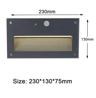 Waterproof Motion Sensor Wall Light  Outdoor LED Stair  Step Lamp 3