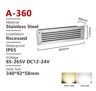 Waterproof Recessed LED Step Light  12V220V Outdoor Stair  Wall Lamp 3