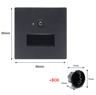 LED Motion Sensor Stair Light  220V Recessed Wall Lamp For EU Round Box 3