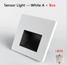 220V LED Radar Motion Sensor Stair Light  Recessed Wall Night Lamp 7