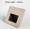220V LED Radar Motion Sensor Stair Light  Recessed Wall Night Lamp 12