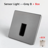 220V LED Radar Motion Sensor Stair Light  Recessed Wall Night Lamp 2