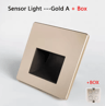 220V LED Radar Motion Sensor Stair Light  Recessed Wall Night Lamp 15