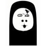 stretchable funny face scarf mask on adult